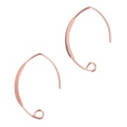 Crochets d'oreilles 25 mm en Rose Gold filled (or laminé)    x2|raw }}