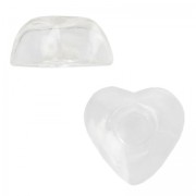Coeur en verre à garnir 21x11 mm x1