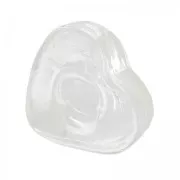 Coeur en verre à garnir 21x11 mm x1