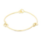 Bracelet jonc articulé 65 mm light gold HQ x1|raw }}