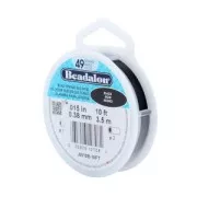 Fil Cablé 49 brins 0.38 mm - Beadalon - Noir x3 m