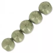 Perles rondes 3 mm en pierre gemme Pyrite x25