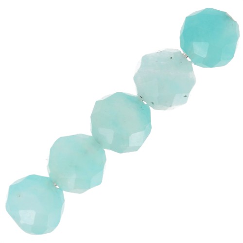 Perles Rondes facettées 4 mm pierre gemme Amazonite x20