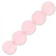 Perles rondes 4 mm en pierre gemme Calcedoine rose x20