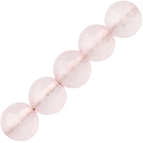 Perles rondes 4 mm en pierre gemme Calcedoine rose x20