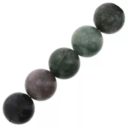 Perles rondes 8 mm pierre gemme Agate Indienne x10
