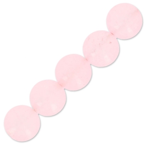 Perles rondes 10 mm en pierre gemme Calcedoine rose x5