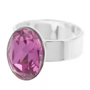 Bague pour cabochon PureCrystal 4120 14x10 mm argenté x1