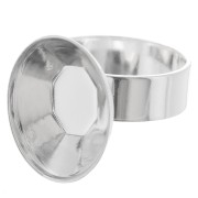 Bague pour cabochon PureCrystal 4120 18x13 mm argenté x1|raw }}