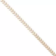 Beige - Chaîne maille chevron en épis résine époxy 6.3 mm Beige doré x 20cm Chaîne maille chevron en épis résine époxy 6.3 mm Beige doré x 20cm