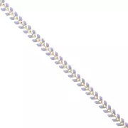 Lilas - Chaîne maille chevron en épis résine époxy 6.3 mm Lilas doré x 20cm Chaîne maille chevron en épis résine époxy 6.3 mm Lilas doré x 20cm