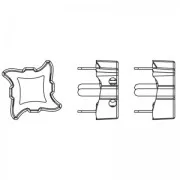 Serti griffe Twister pour cabochon PureCrystal 4485 6 mm doré x1