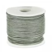 Cordon cuir 0,8 mm Gris Métallisé x 25 m