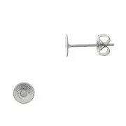 Clous d'oreilles disque 6 mm Acier Inox 304 x10
