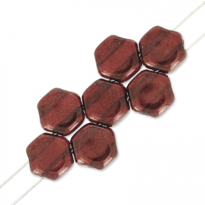 Perles en verre tchèque Honeycomb 6 mm Light Siam Lumi Amethyst x20