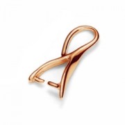 Attache pendentif 16 mm en Argent 925 doré rose x1|raw }}