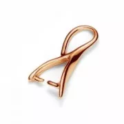 Attache pendentif 16 mm en Argent 925 doré rose x1