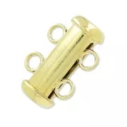 Fermoir 2 rangs coulissant 15 mm en Gold filled (or laminé)  x1