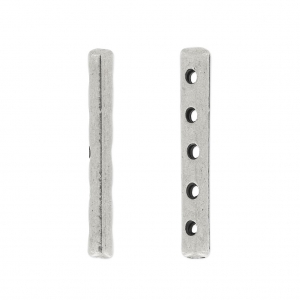 Intercalaire 5 rangs 31x4 mm argenté vieilli x1