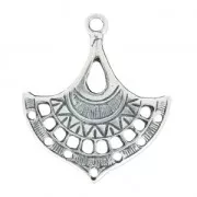 Intercalaire ajouré ethnique 36x31 mm argenté vieilli x1