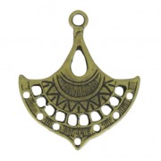 Intercalaire ajouré ethnique 36x31 mm bronze x1|raw }}