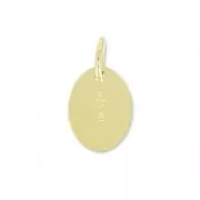 Breloque ovale marquée - 1/20 14K - 10 mm Gold filled (Or laminé)  x1