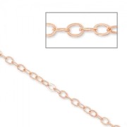Chaîne maille Forçat limée 1.3 mm en Rose Gold filled (or laminé)  x 50 cm|raw }}