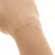 Chaîne maille Forçat limée 1.3 mm en Rose Gold filled (or laminé)  x 50 cm