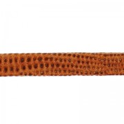 Lacet cuir double imitation reptile 5 mm Camel x 50cm|raw }}