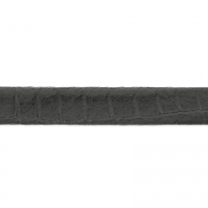 Lacet cuir double imitation lézard 5 mm Gris x 50cm