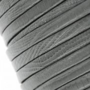 Lacet cuir double imitation lézard 5 mm Gris x 50cm