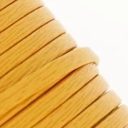 Lacet cuir double foulonné 5 mm Moutarde x 50cm