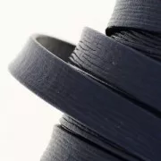 Lacet cuir double foulonné 10 mm Dark Navy Blue x 50cm