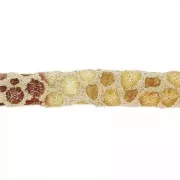 Lacet cuir double façon daim imitation poisson 5 mm Beige x 50cm