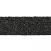 Lacet cuir double façon daim irisé 10 mm Noir x 50cm|raw }}