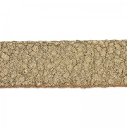 Lacet cuir double façon daim métallisé craquelé 10 mm Gold x 50cm|raw }}