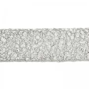 Lacet cuir double façon daim métallisé craquelé 10 mm Silver x 50cm