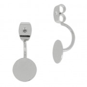 Poussoirs plateaux 8 mm pour boucles doubles rhodié x2|raw }}