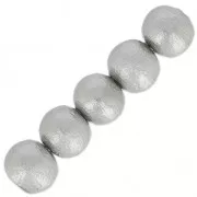 Cotton Pearls Miyuki  6 mm Grey x20