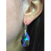 Crochets d'oreilles attache pendentif 22 mm Argent 925 doré rose x2