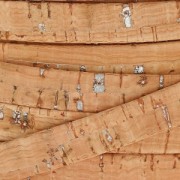 Lacet liège double métallisé 10 mm Naturel/Argenté x 50cm