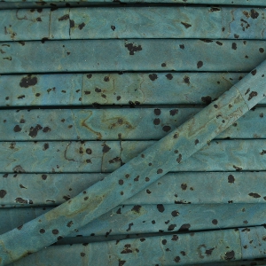 Lacet liège double 5 mm Bleu Gris x 50cm