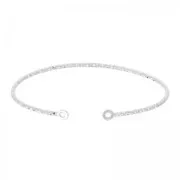 Bracelet jonc diamanté 2 anneaux 47x56 mm en Argent 925 x1