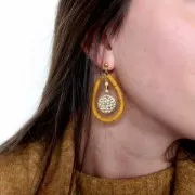 Cordon liège surpiqué 3 mm Brun x 50cm