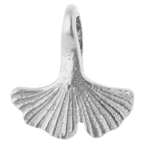Breloque feuille de Ginkgo 12 mm - Argent 925 x1