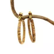 Cordon liège surpiqué 3 mm Naturel x 50cm