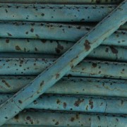 Cordon liège surpiqué 4 mm Bleu Gris x 50cm