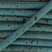 Cordon liège surpiqué 4 mm Bleu Gris x 50cm