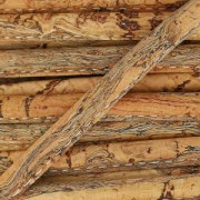 Cordon liège surpiqué motif marbré 4 mm Naturel x 50cm|raw }}