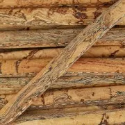 Cordon liège surpiqué motif marbré 4 mm Naturel x 50cm